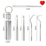 Toothpicks Portable Titanium Stainless Steel Portable Toothpicks Toothpick Oral Care - Image 2